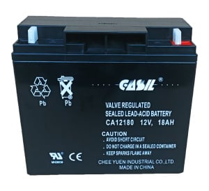 Casil 12v 18Ah Sealed Lead Acid Battery - Flame Retardant (CA12180-V0)