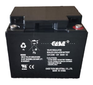 Casil 12v 38Ah Sealed Lead Acid Battery - Flame Retardant (CA12380-V0)