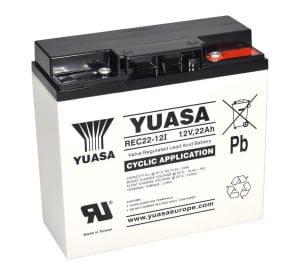 Yuasa 12v 22Ah VRLA Deep Cycle Battery (REC22-12)
