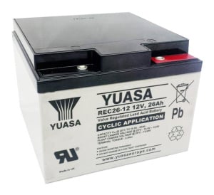 Yuasa 12v 26Ah VRLA Deep Cycle Battery (REC26-12I)